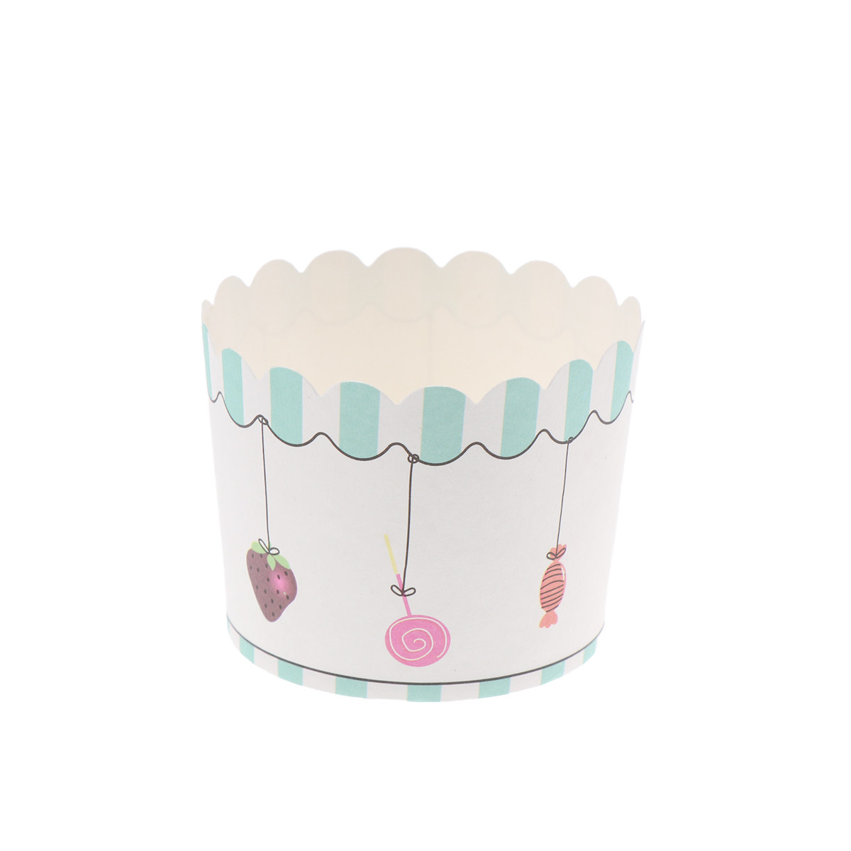 Plastic Cup 50Pcs - 50Pcs Decorative Floral Pattern Paper Cake
