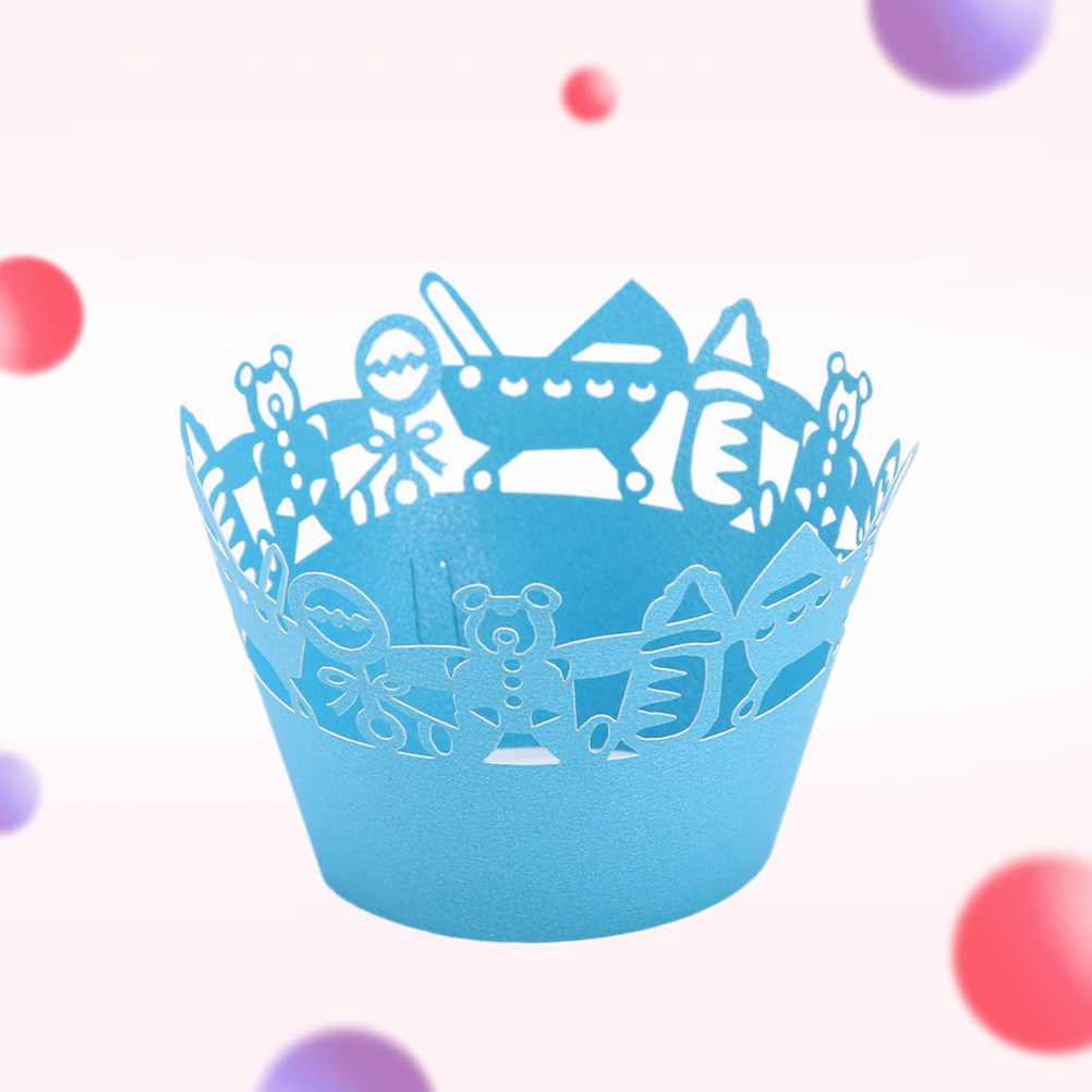 Plastic Cup 50Pcs - 50pcs Carriage Cut Cupcake Wrapper Liner