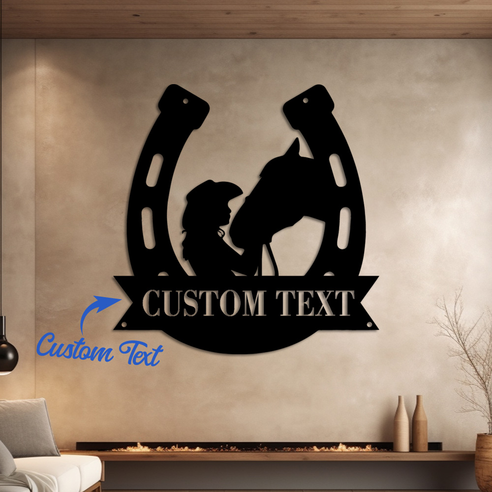 Eve Party - 1pc Fashion Customized Horseshoe Wall Metal