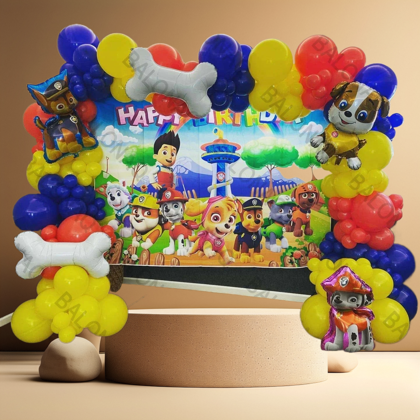 Balloon Arch Kit - 83pcs Paw Patrol Balloons Bone Balloon