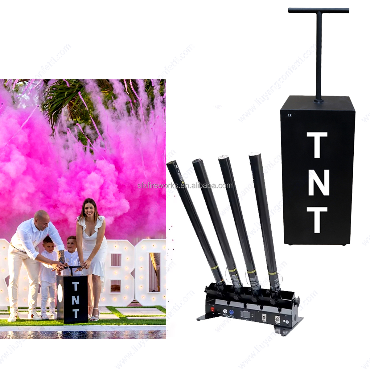 Electric Gender Reveal Smoke B - Confetti Cannon Tube บทวิจารณ์และราคา