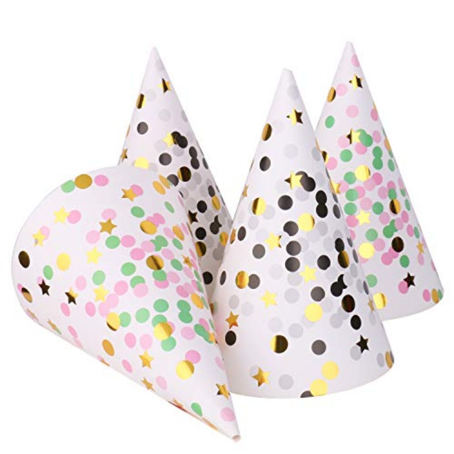 Boieo Gold Polka Dot Birthday  - Party Hat Cone บทวิจารณ์และราคา