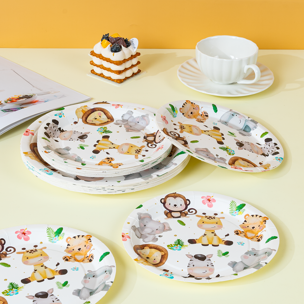 Jungle Safari Animal Disposabl - Event Party บทวิจารณ์และราคา