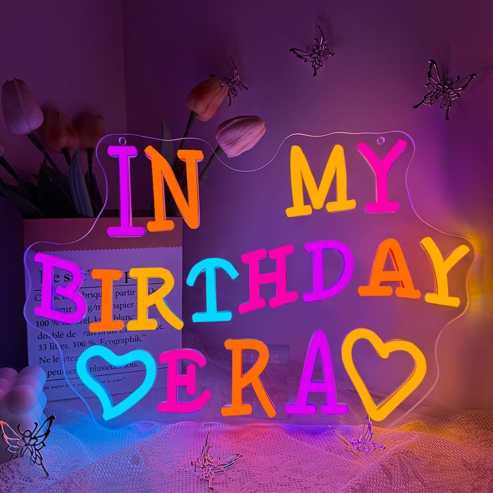 Happy Birthday Neon Sign USB P - Neon Sign Party บทวิจารณ์และราคา