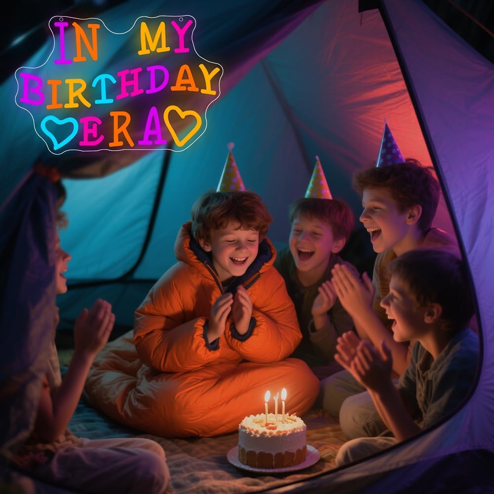 Happy Birthday Neon Sign USB P - Neon Sign Party บทวิจารณ์และราคา