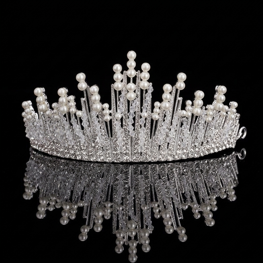 Bridal Pearl Crown Headpiece E - Event & Party Supply Photos บทวิจารณ์และราคา