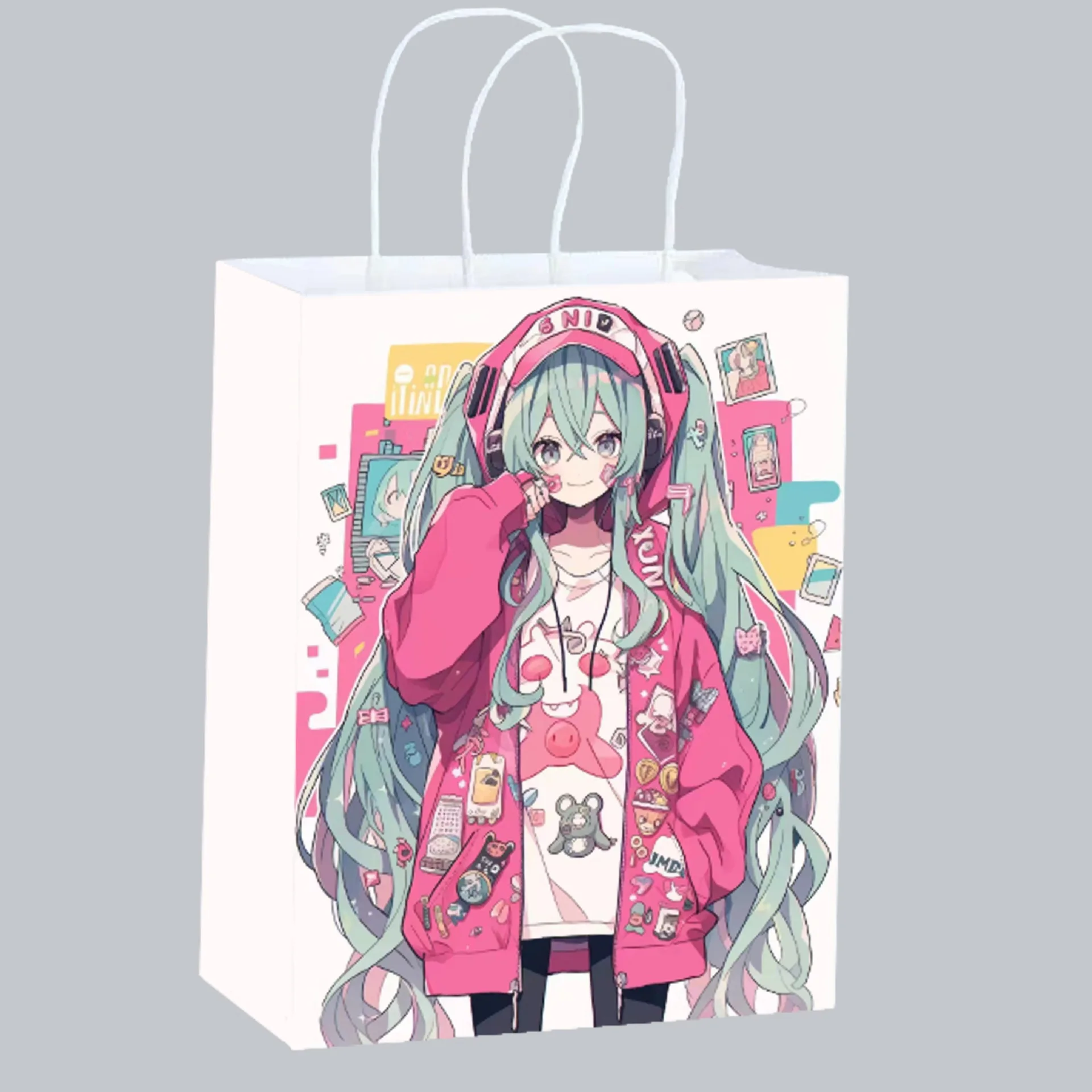 Cute Anime Hatsune Miku Paper  - Party Favor Bag บทวิจารณ์และราคา