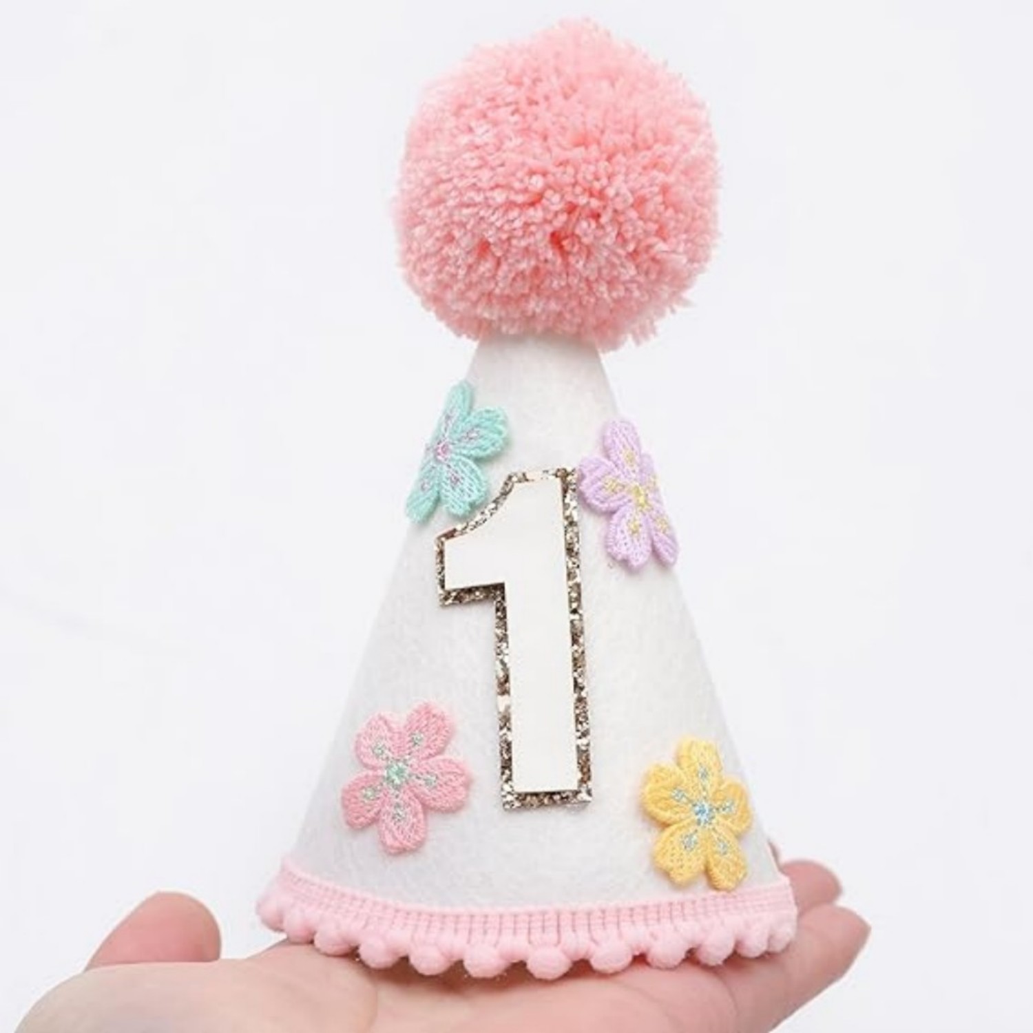 Colorful Floral Cone-Shaped Bi - Party Hat Cone บทวิจารณ์และราคา