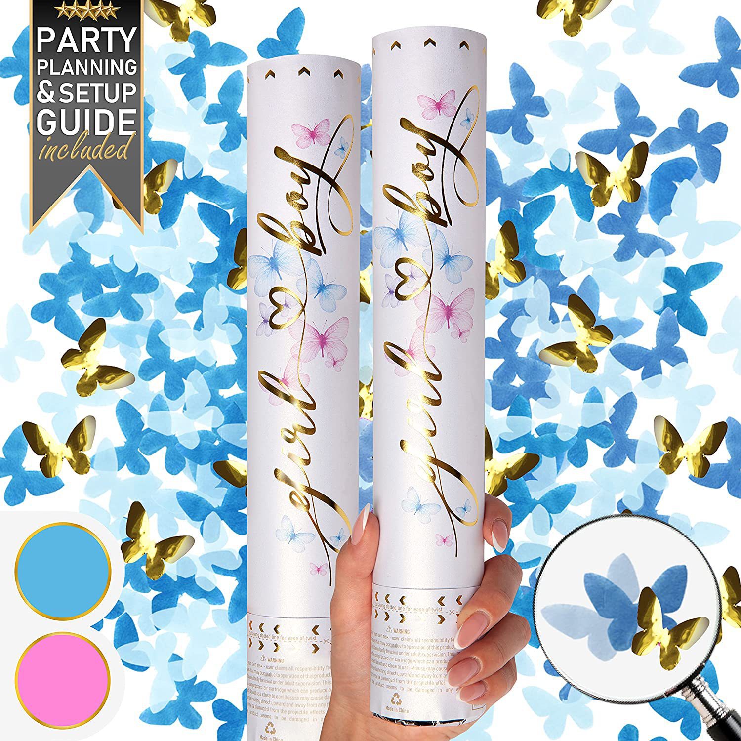 Gender reveal party confetti c - Confetti Cannon Tube บทวิจารณ์และราคา