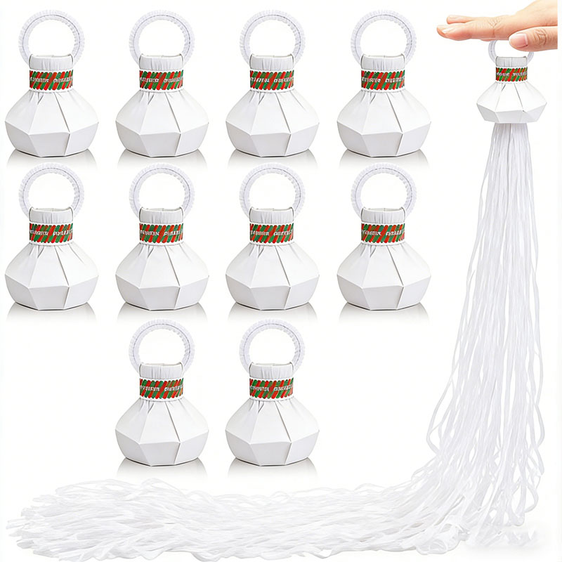 10pcs White Streamers Poppers  - Confetti Cannon Tube บทวิจารณ์และราคา