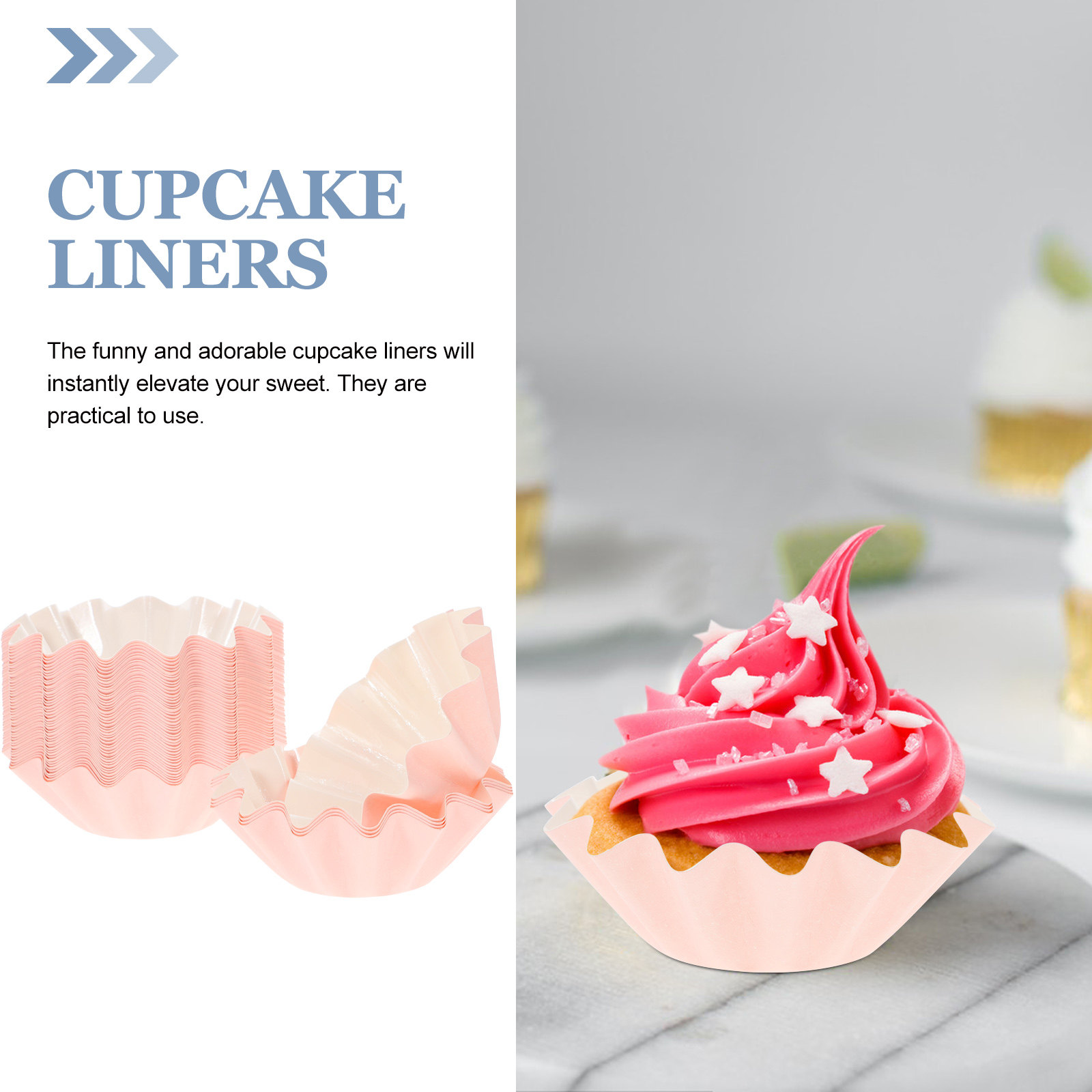 50Pcs Cupcake Liners Paper Bak - Plastic Cup 50Pcs บทวิจารณ์และราคา