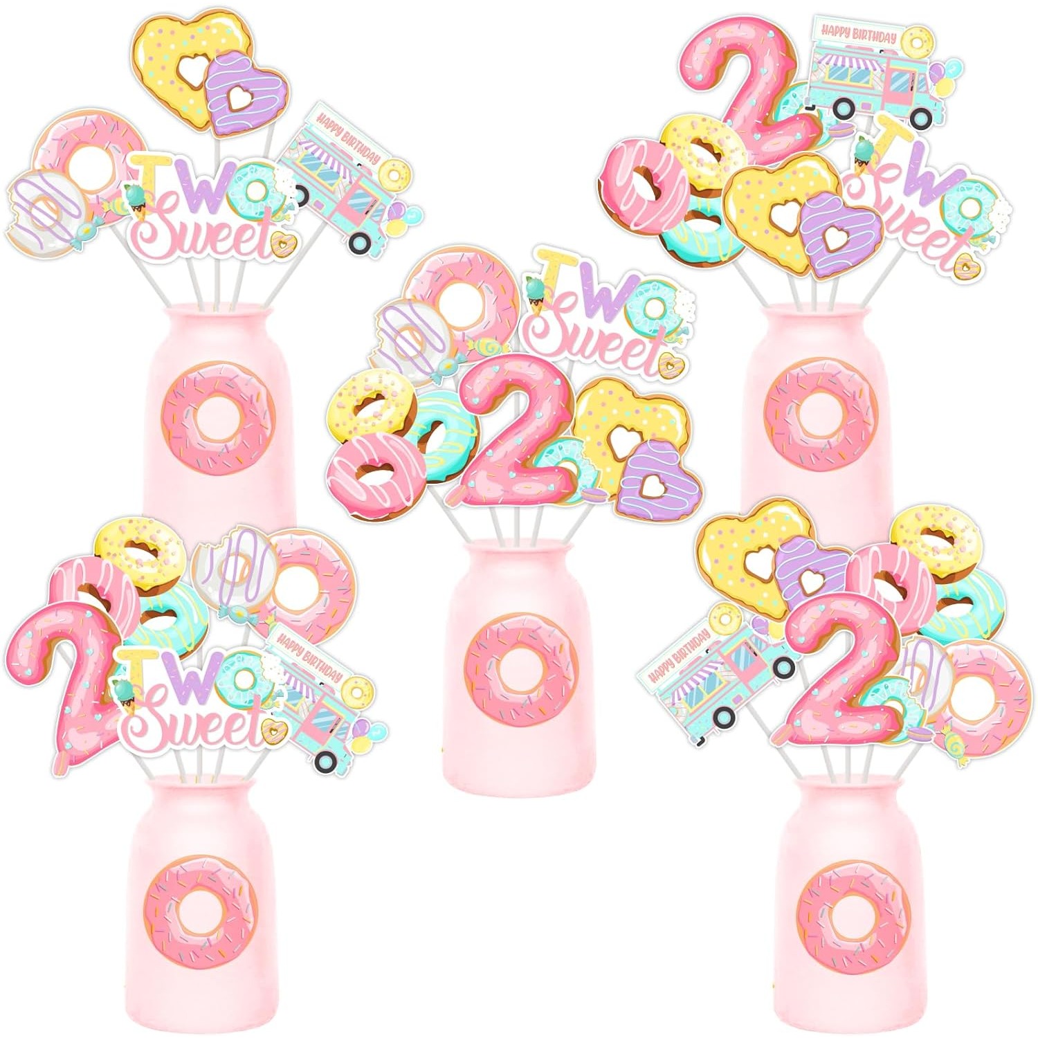 Donut 2nd Birthday Centerpiece - Centerpiece Stick บทวิจารณ์และราคา