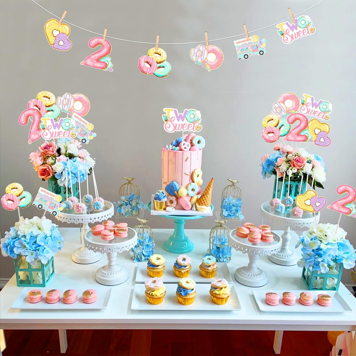 Donut 2nd Birthday Centerpiece - Centerpiece Stick บทวิจารณ์และราคา