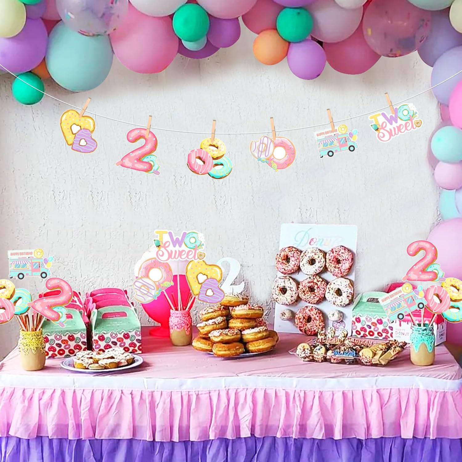 Donut 2nd Birthday Centerpiece - Centerpiece Stick บทวิจารณ์และราคา