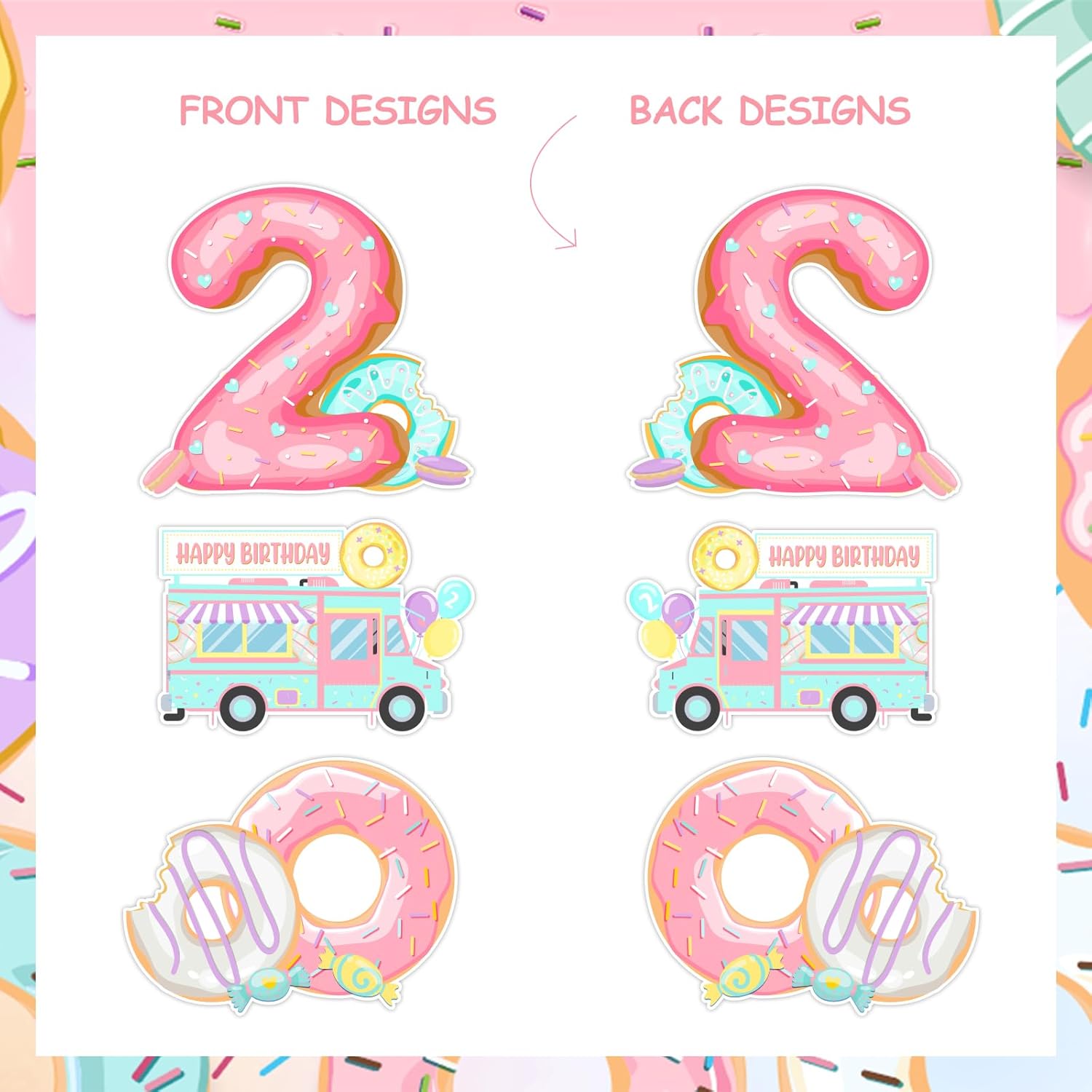 Donut 2nd Birthday Centerpiece - Centerpiece Stick บทวิจารณ์และราคา