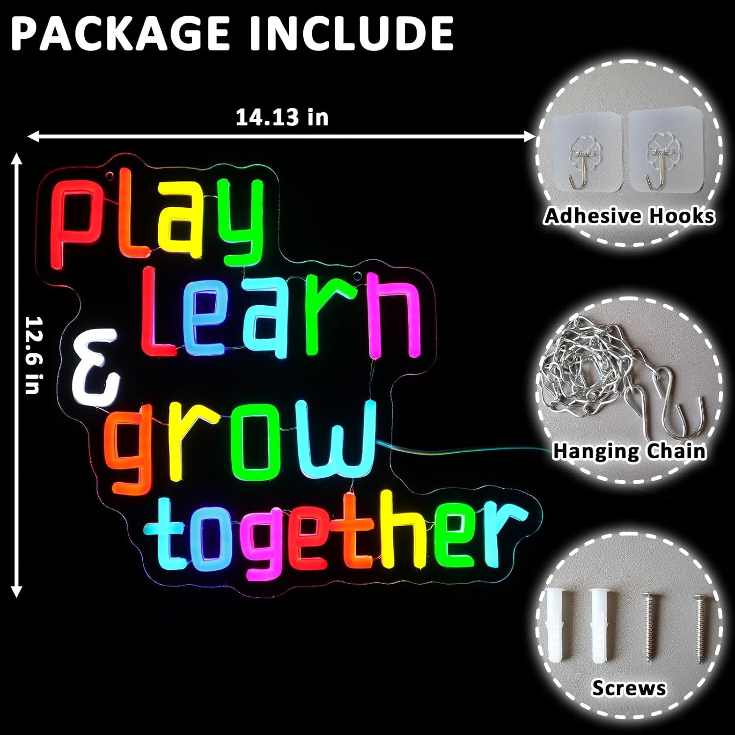 Play Learn Grow Together Neon  - Neon Sign Party บทวิจารณ์และราคา