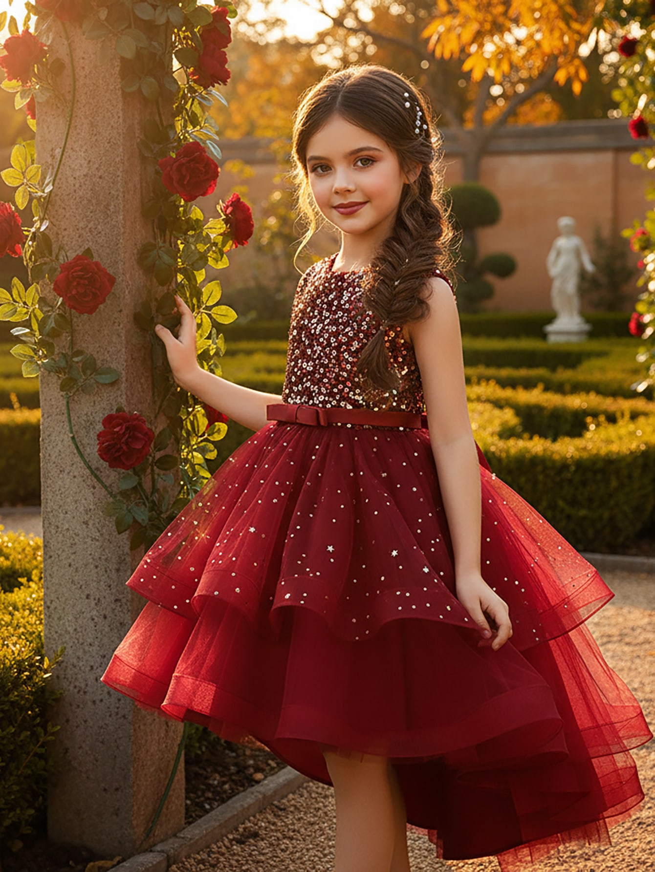 Baby Girl Princess Floral Sequ - Glitter Tablecloth บทวิจารณ์และราคา