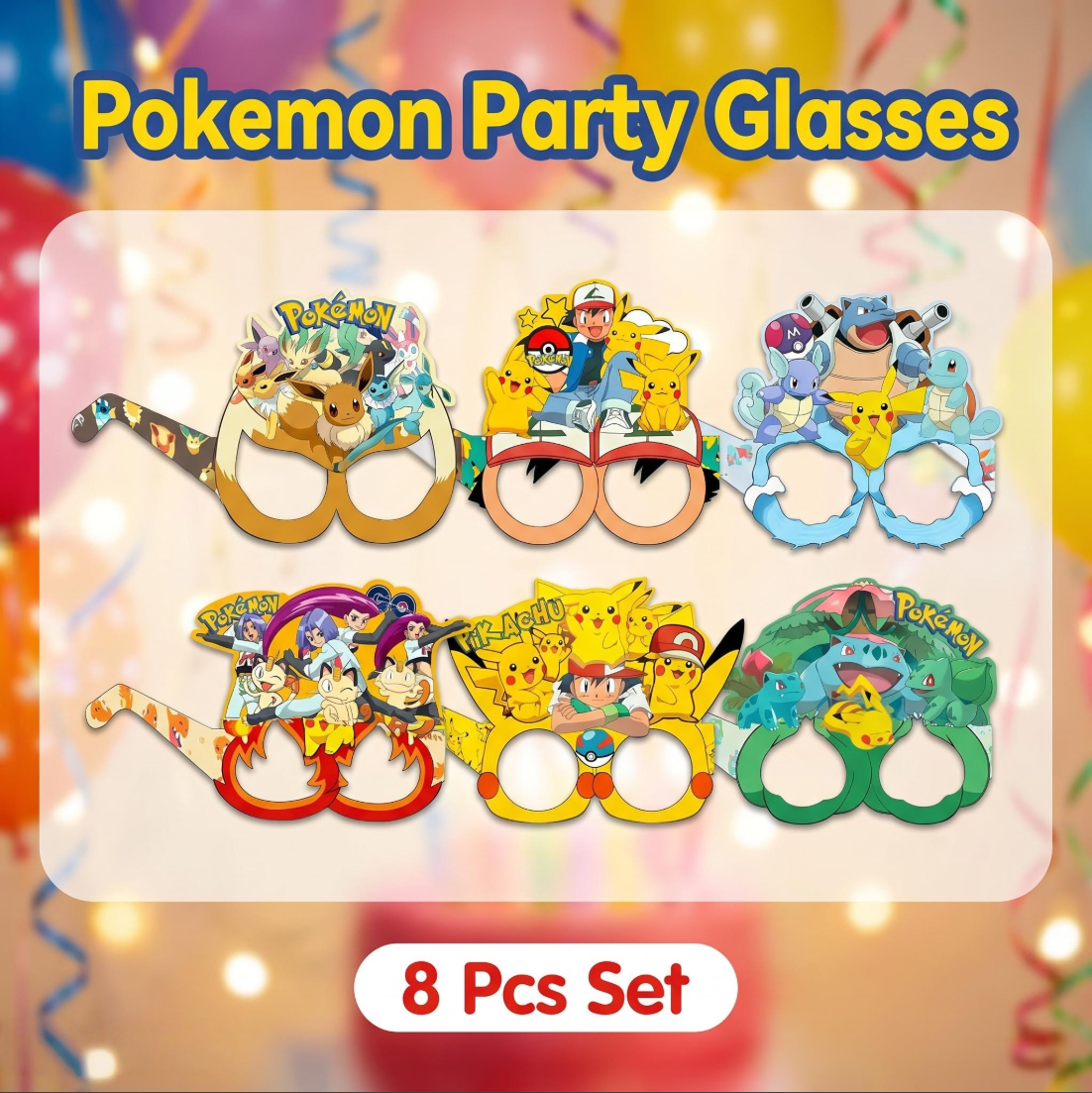 Pokémon-themed paper glasses.  - Event Supplies บทวิจารณ์และราคา