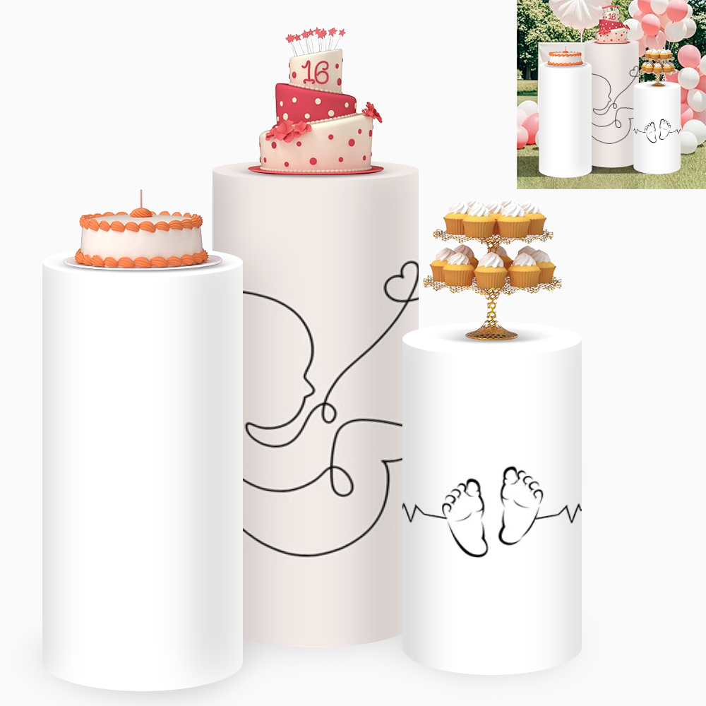 Yeele 3PCS Baby Silhouette Cyl - Dessert Table Backdrop บทวิจารณ์และราคา
