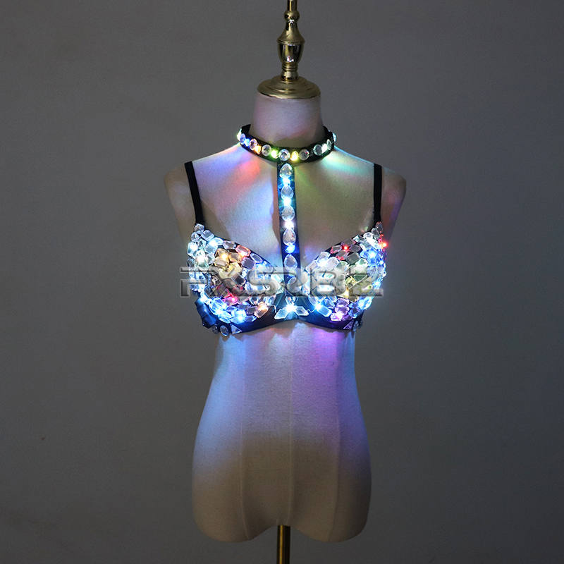 Nightclub Ds Sexy LED Bra Colo - Event Party Dj บทวิจารณ์และราคา