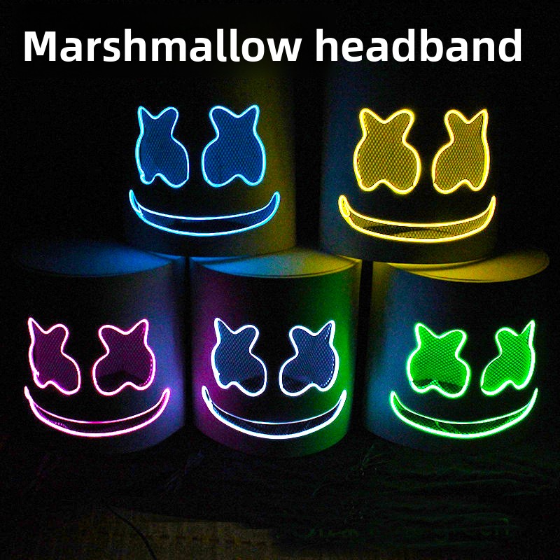 Cold light LED DJ mask lifelik - Event Party Dj บทวิจารณ์และราคา