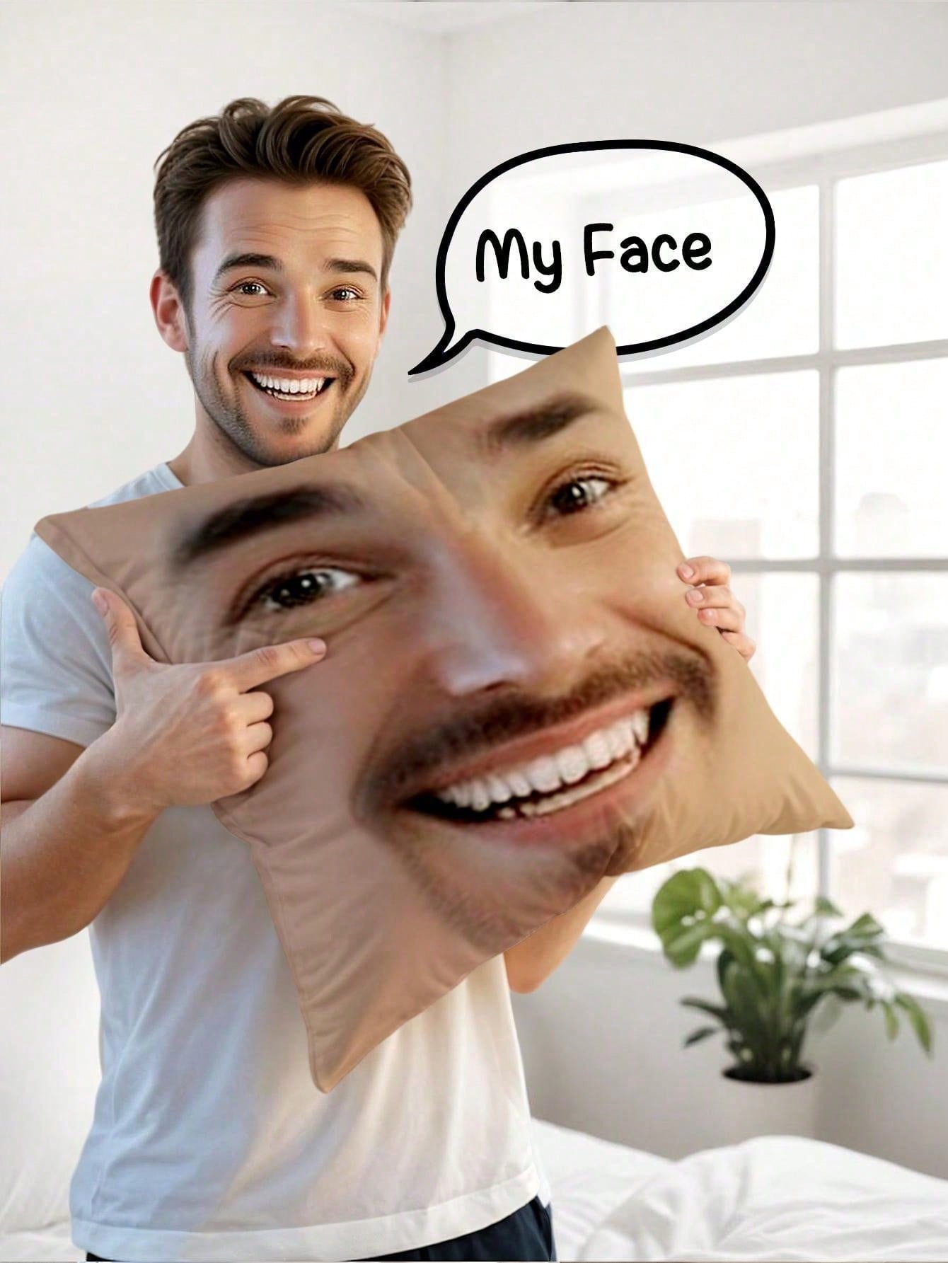 1pc Custom Face Square Pillow  - Eve Party บทวิจารณ์และราคา