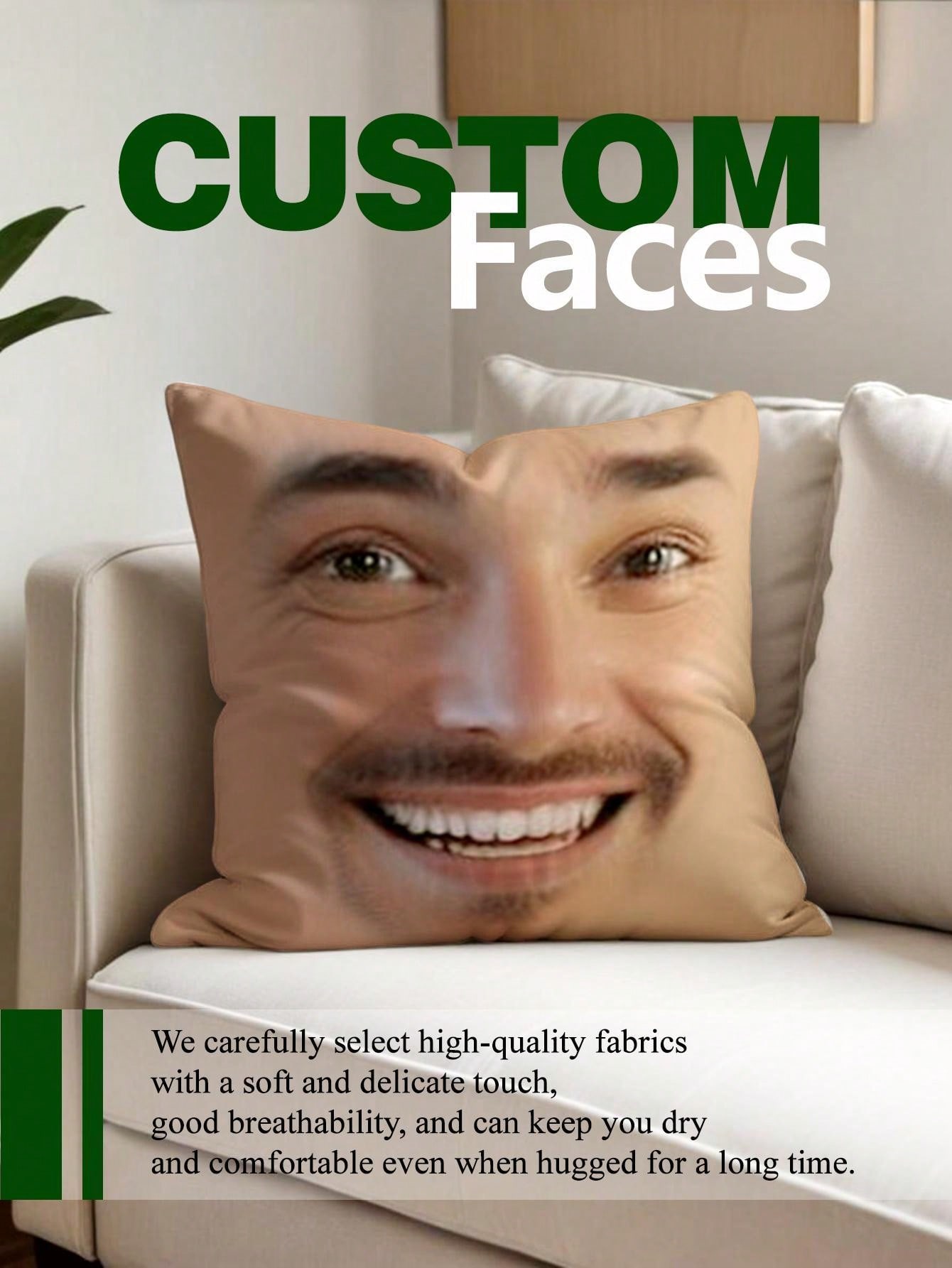 1pc Custom Face Square Pillow  - Eve Party บทวิจารณ์และราคา