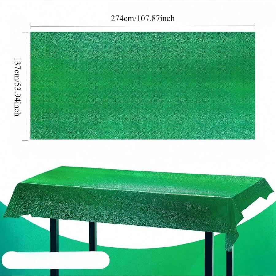 1 Pc Green Holographic Tablecl - Table Cloth Disposable บทวิจารณ์และราคา