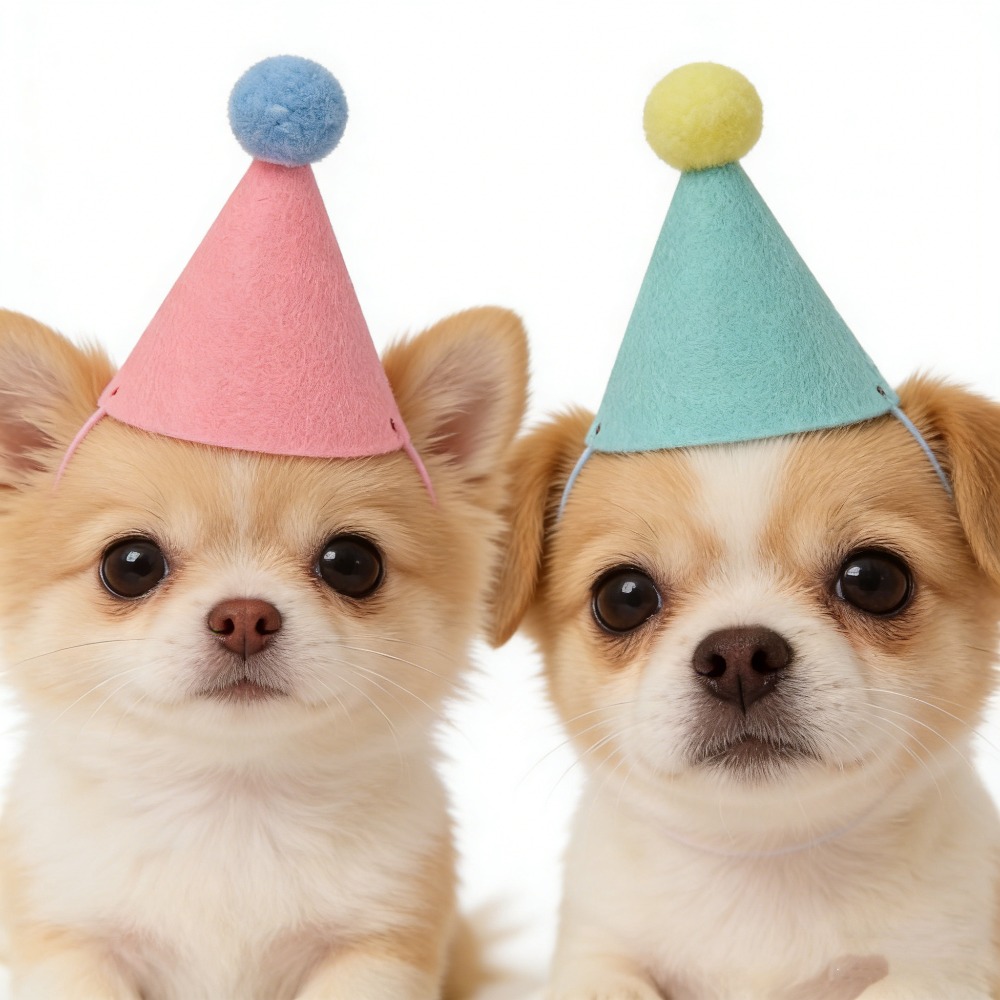 3/6pcs Pet Party Hat Colorful  - Party Hat Cone บทวิจารณ์และราคา