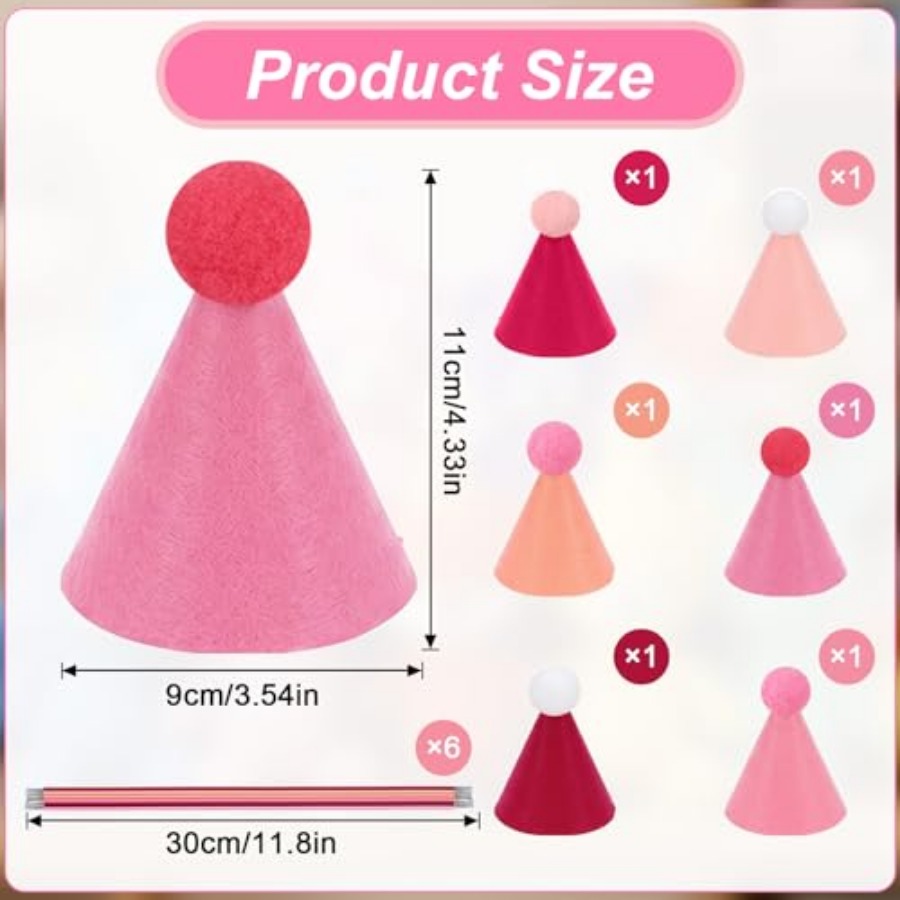 6 Pcs Mini Party Hats for Stuf - Party Hat Cone บทวิจารณ์และราคา