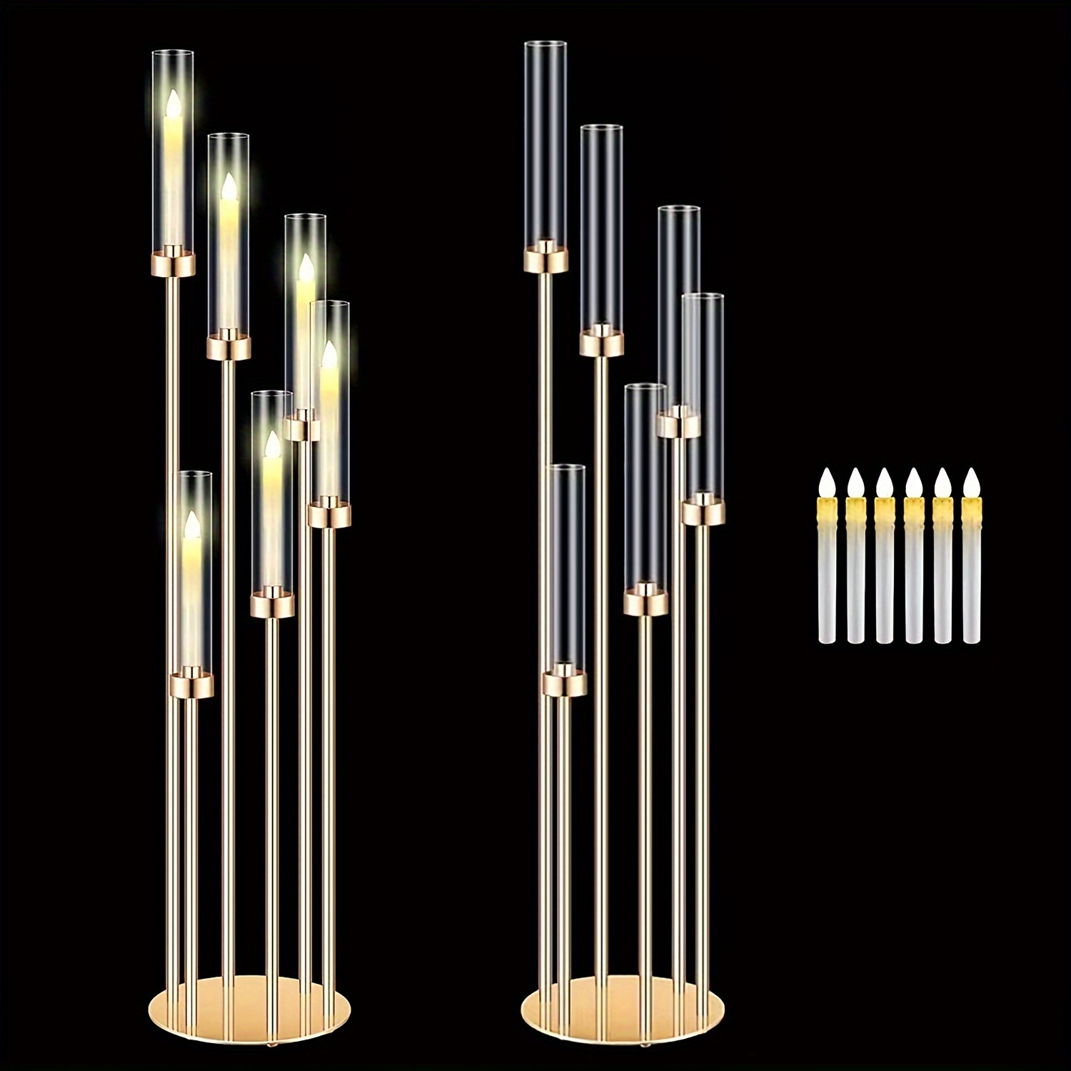 2 Sets Floor Candelabra 6 Arms - Centerpiece Stick บทวิจารณ์และราคา