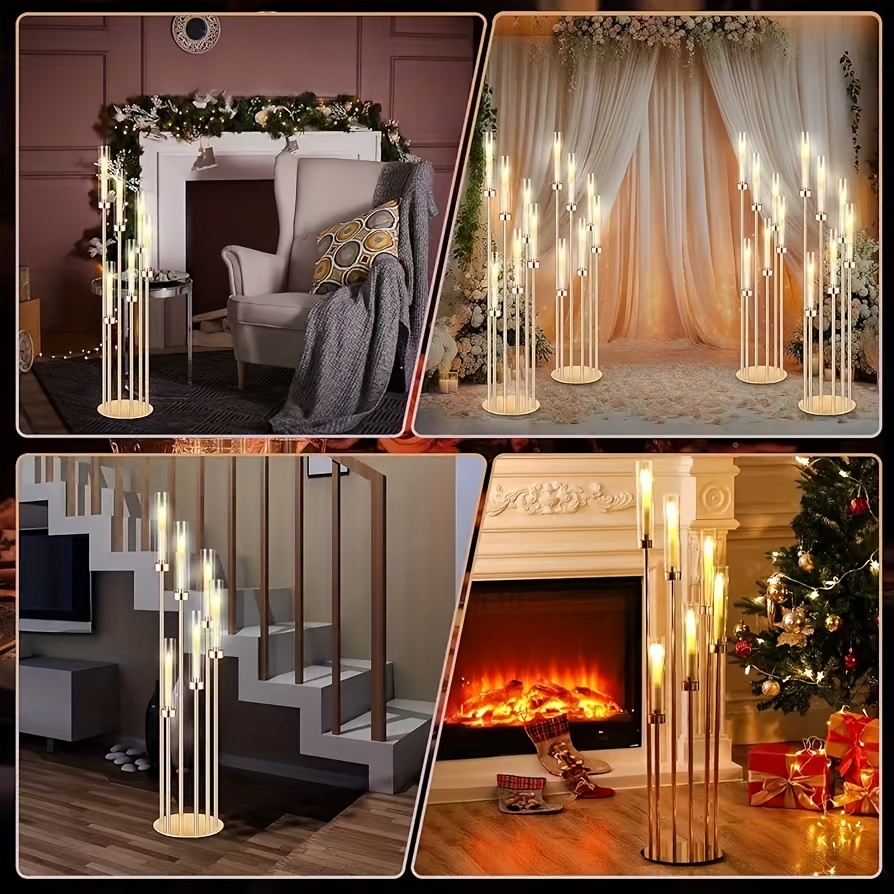 2 Sets Floor Candelabra 6 Arms - Centerpiece Stick บทวิจารณ์และราคา