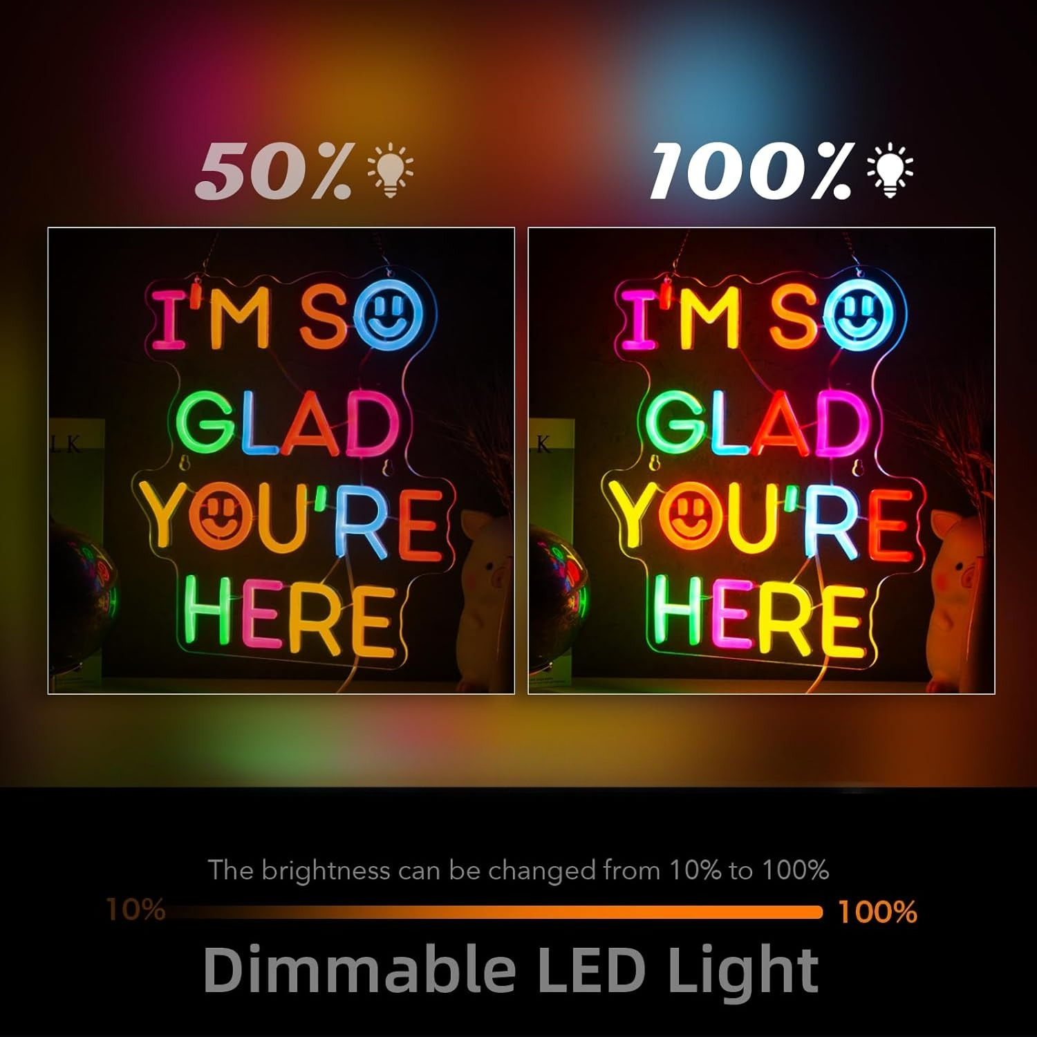  I'm So Glad You‘re Here Neon - Neon Sign Party บทวิจารณ์และราคา