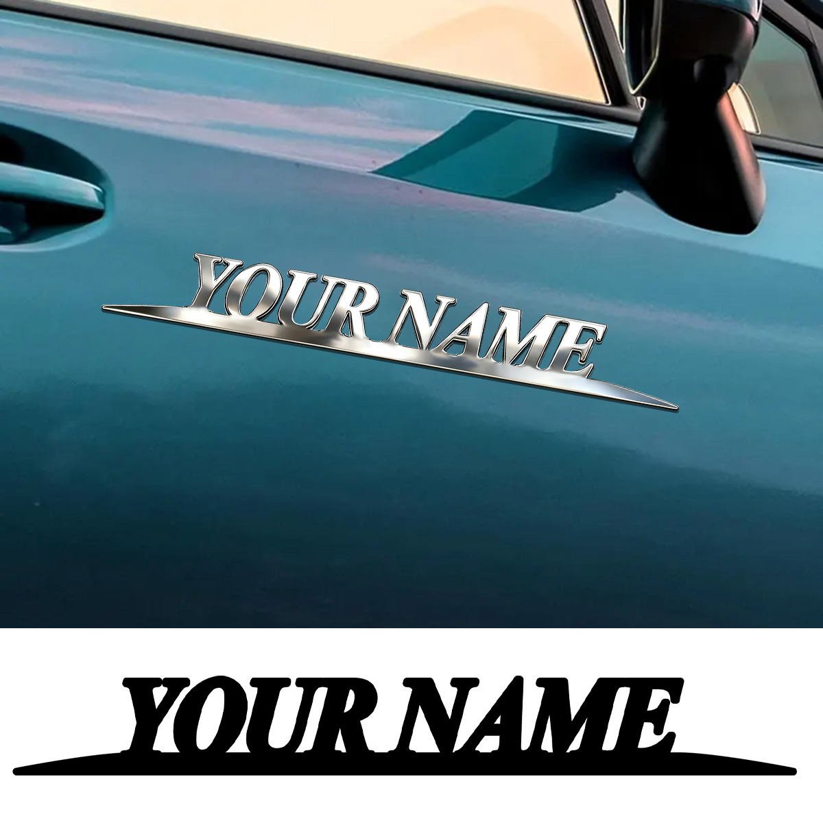 Metal Trendy YOUR NAME Sticker - Event Suppliers บทวิจารณ์และราคา