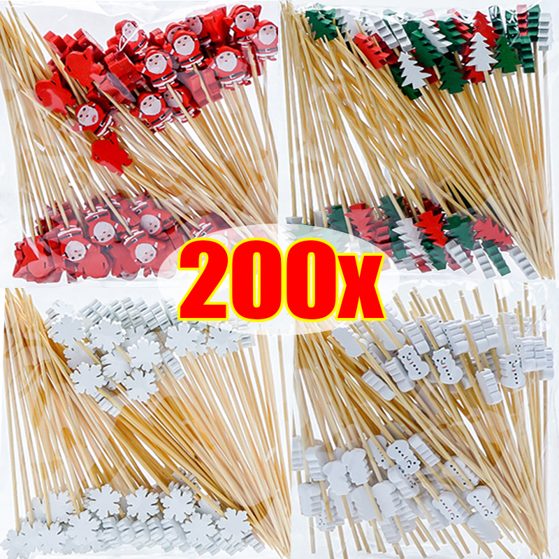 200/50PCS Christmas Fruit Skew - Centerpiece Stick บทวิจารณ์และราคา