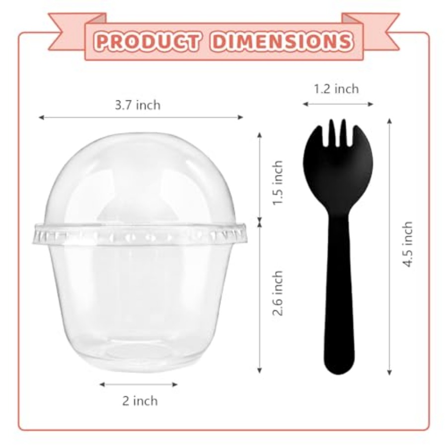 100Pcs Plastic Dessert Cups, 5 - Plastic Cup 50Pcs บทวิจารณ์และราคา