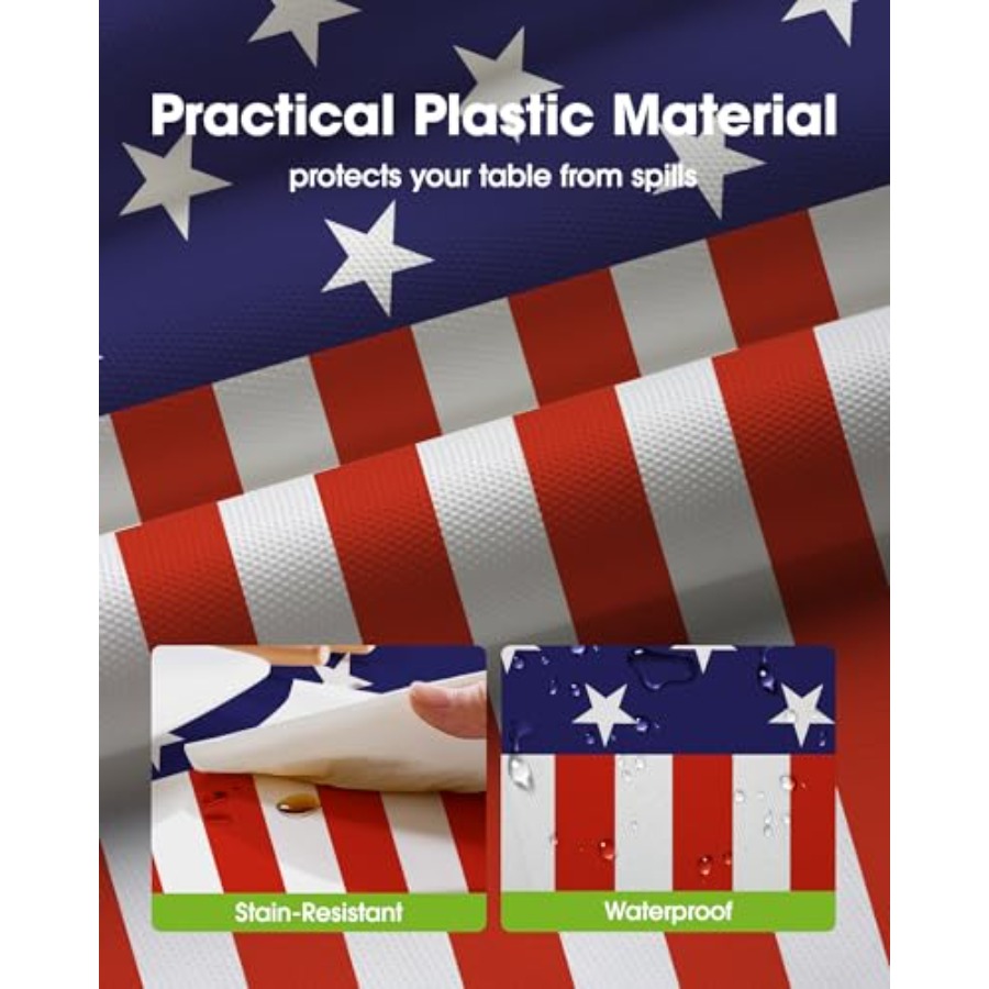 4th of July USA 250th Annivers - Table Cloth Disposable บทวิจารณ์และราคา