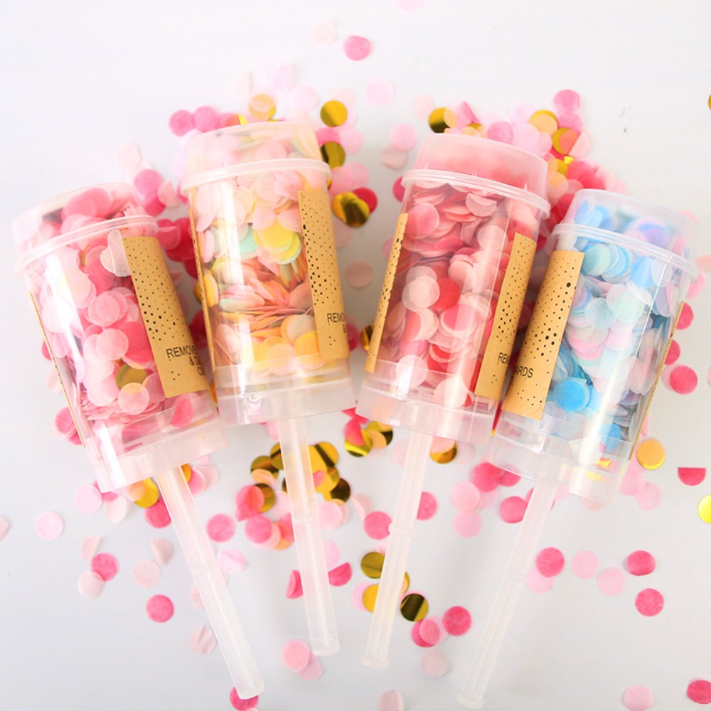 1Pcs Round Push Up Confetti Po - Confetti Cannon Tube บทวิจารณ์และราคา