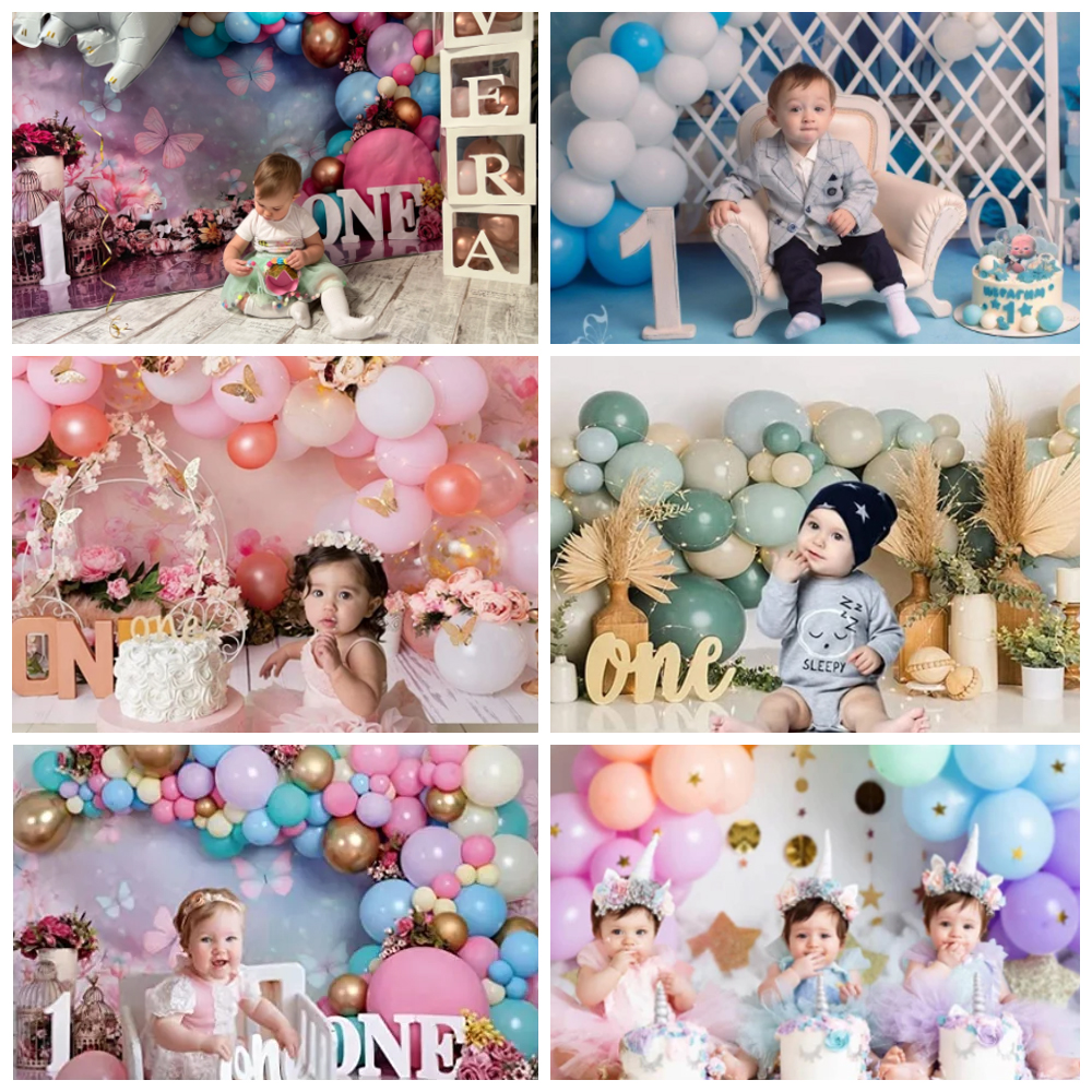 Newborn Baby 1st Birthday Back - Dessert Table Backdrop บทวิจารณ์และราคา