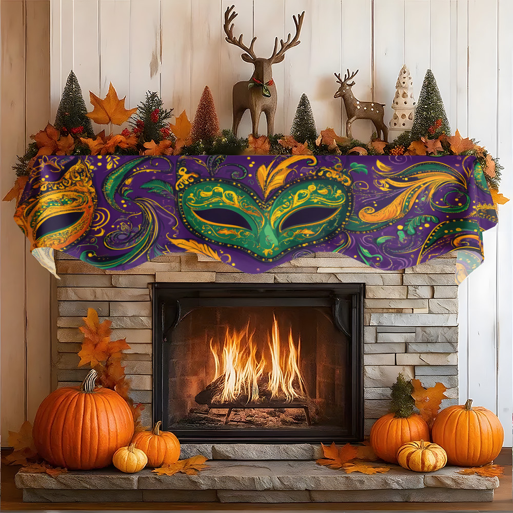 1Pc Carnival Mask Fireplace Sc - Party Banner Gold บทวิจารณ์และราคา