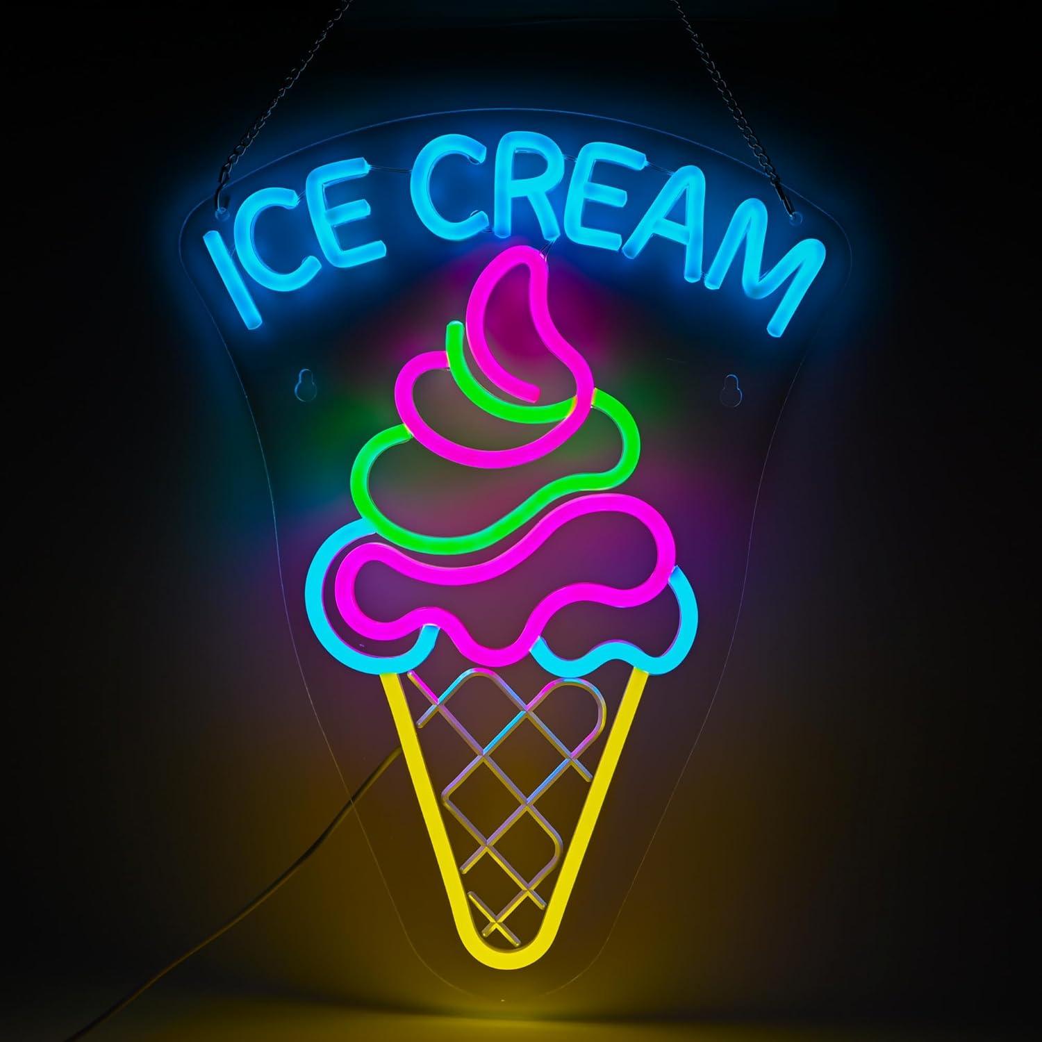 Ice Cream Neon Sign Dimmable D - Neon Sign Party บทวิจารณ์และราคา