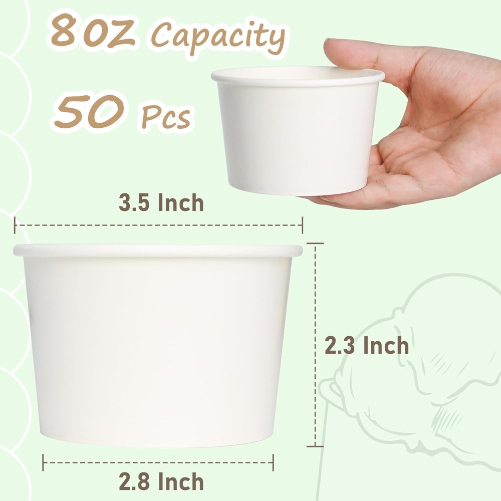 50pcs 8oz Disposable Paper Cup - Plastic Cup 50Pcs บทวิจารณ์และราคา
