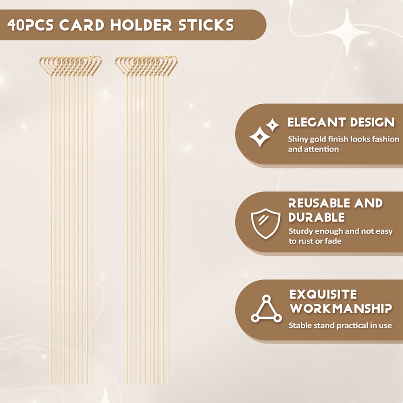 40 PCS Floral Card Holder Pick - Centerpiece Stick บทวิจารณ์และราคา