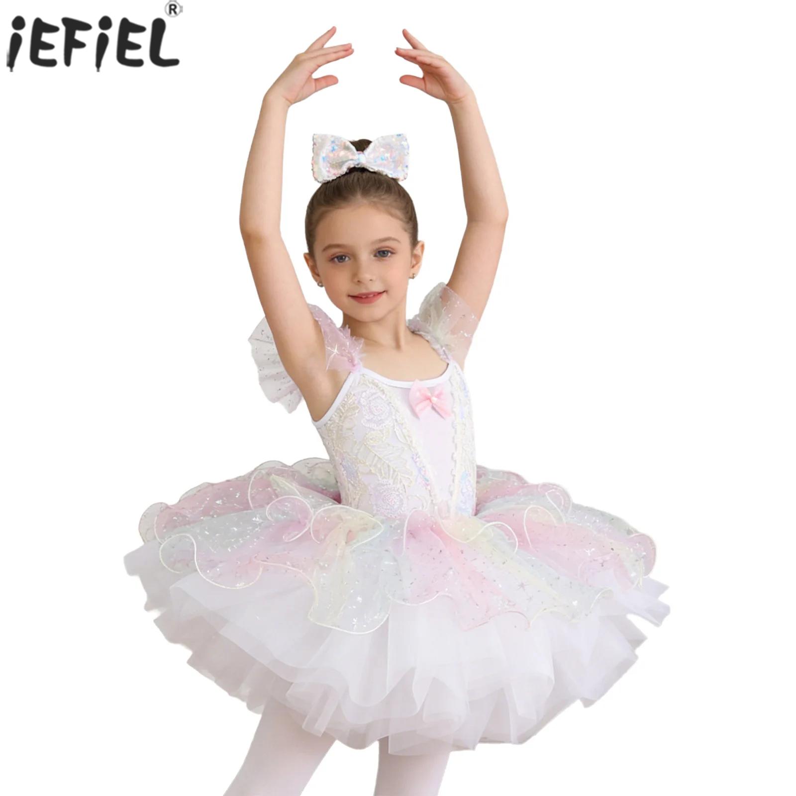 Kids Girls Ballet Dance Dress  - Glitter Tablecloth บทวิจารณ์และราคา