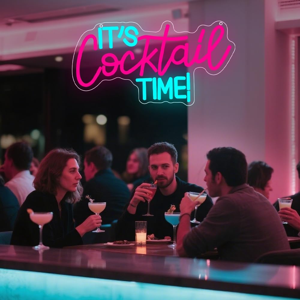 Cocktails Neon Sign USB Powere - Neon Sign Party บทวิจารณ์และราคา