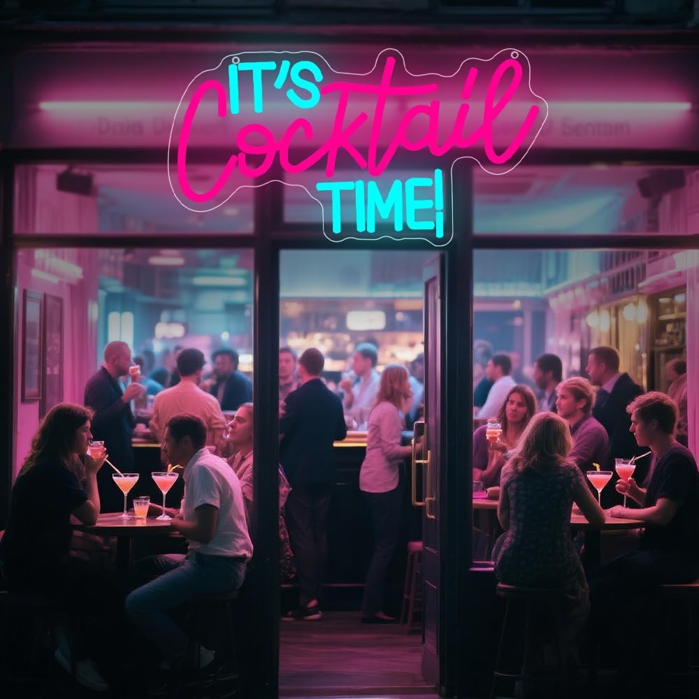 Cocktails Neon Sign USB Powere - Neon Sign Party บทวิจารณ์และราคา