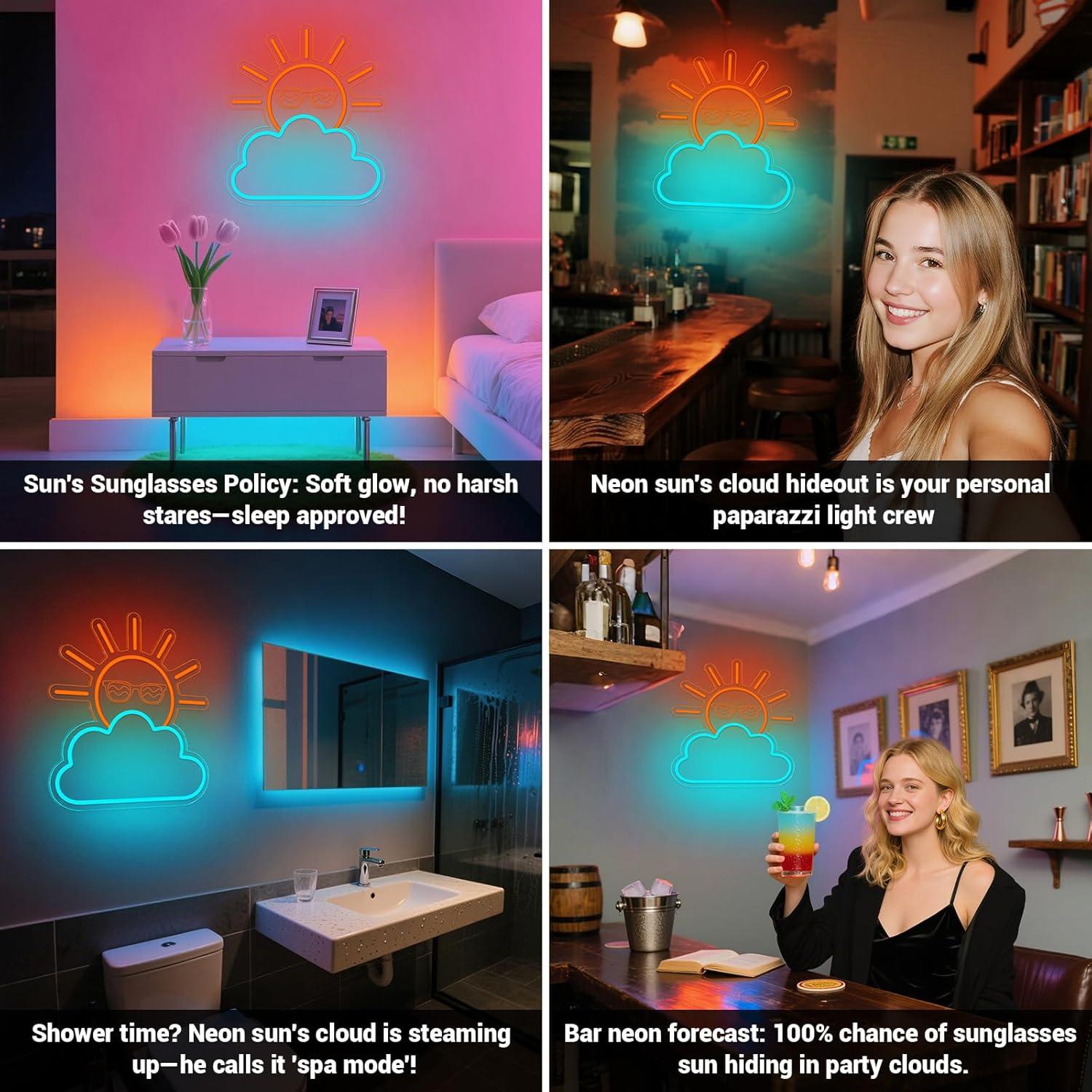 Sunrise Sunset Neon Sign USB P - Neon Sign Party บทวิจารณ์และราคา
