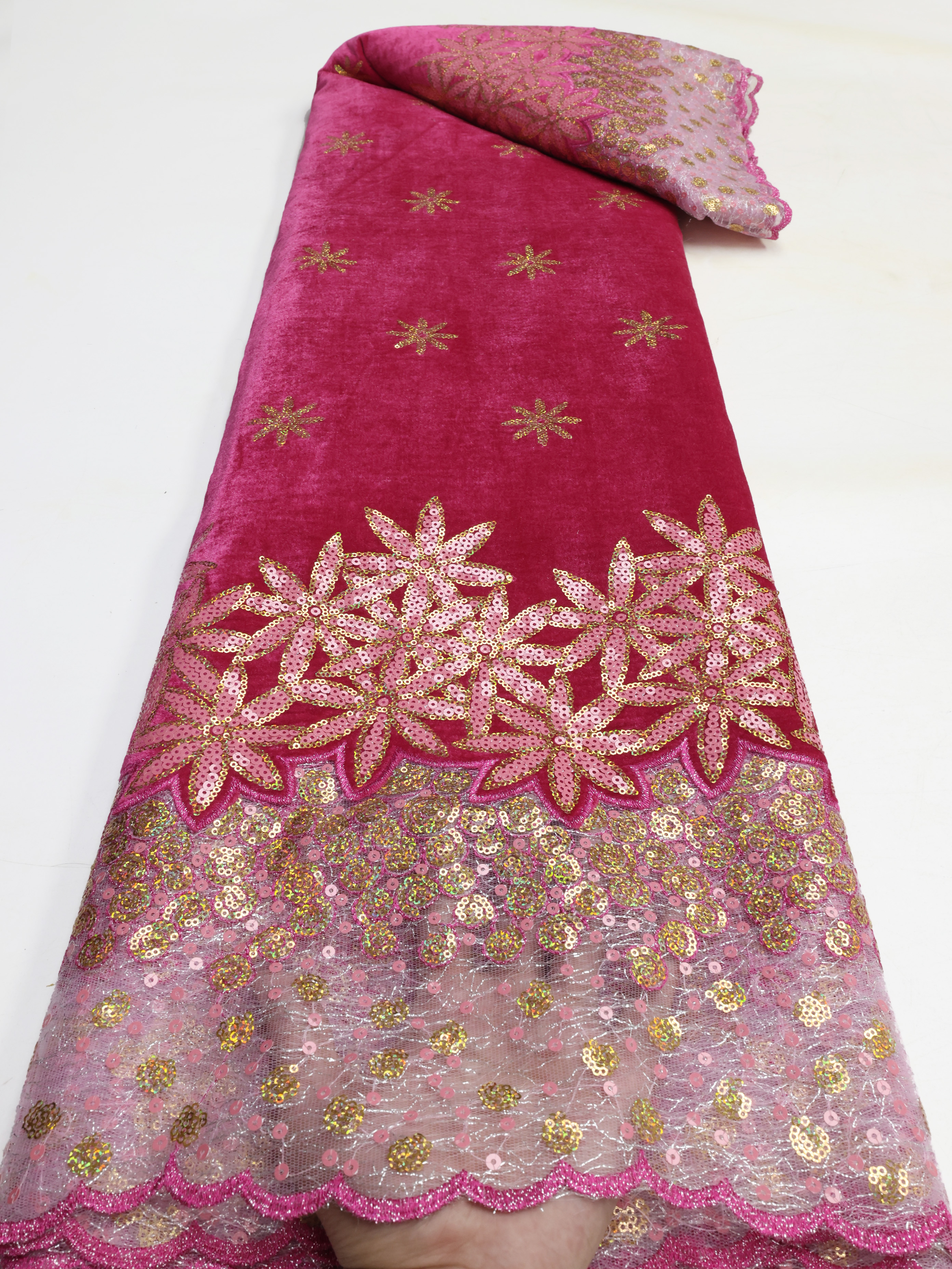 African velvet Lace Fabric Lat - Glitter Tablecloth บทวิจารณ์และราคา