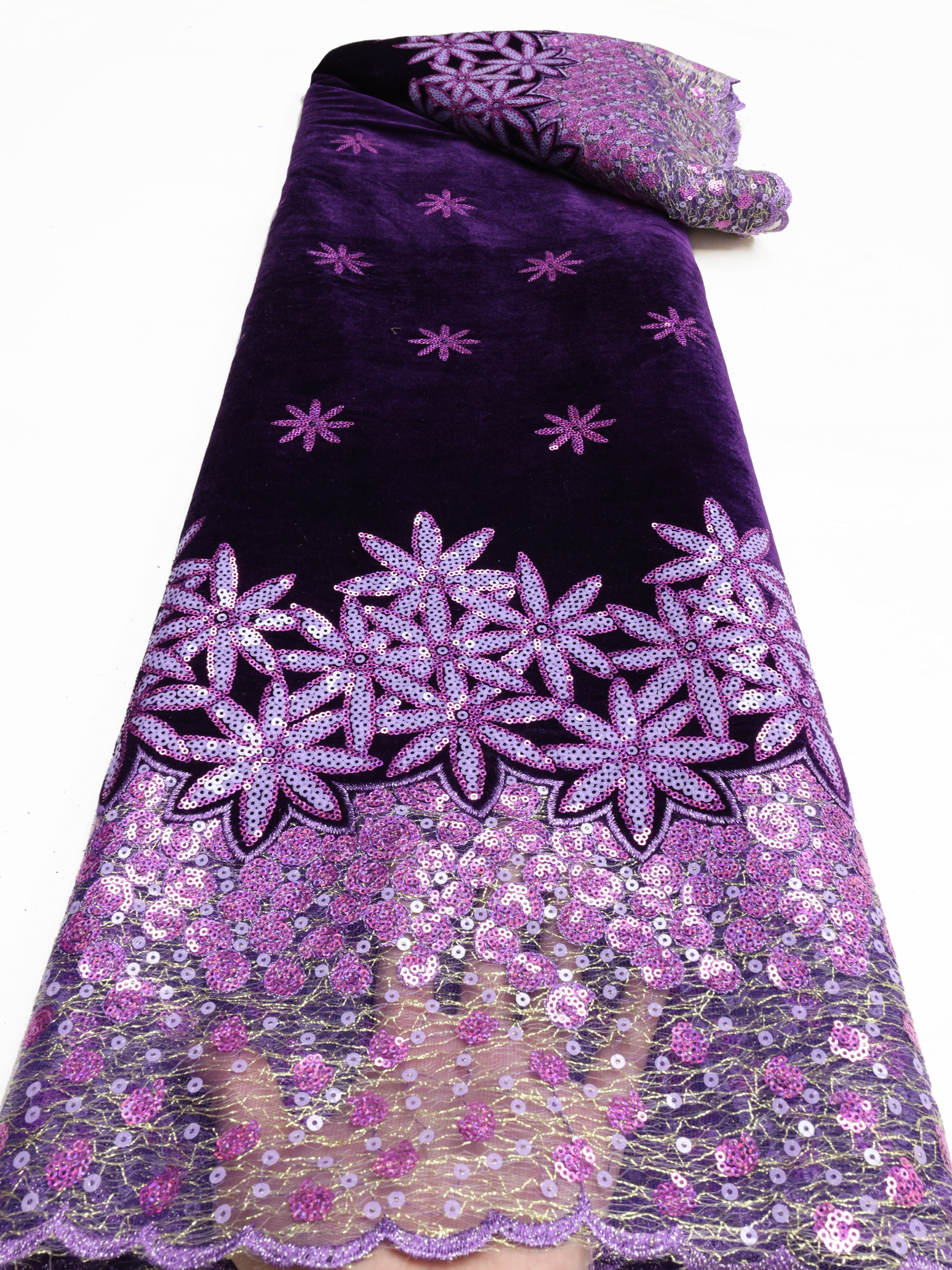 African velvet Lace Fabric Lat - Glitter Tablecloth บทวิจารณ์และราคา