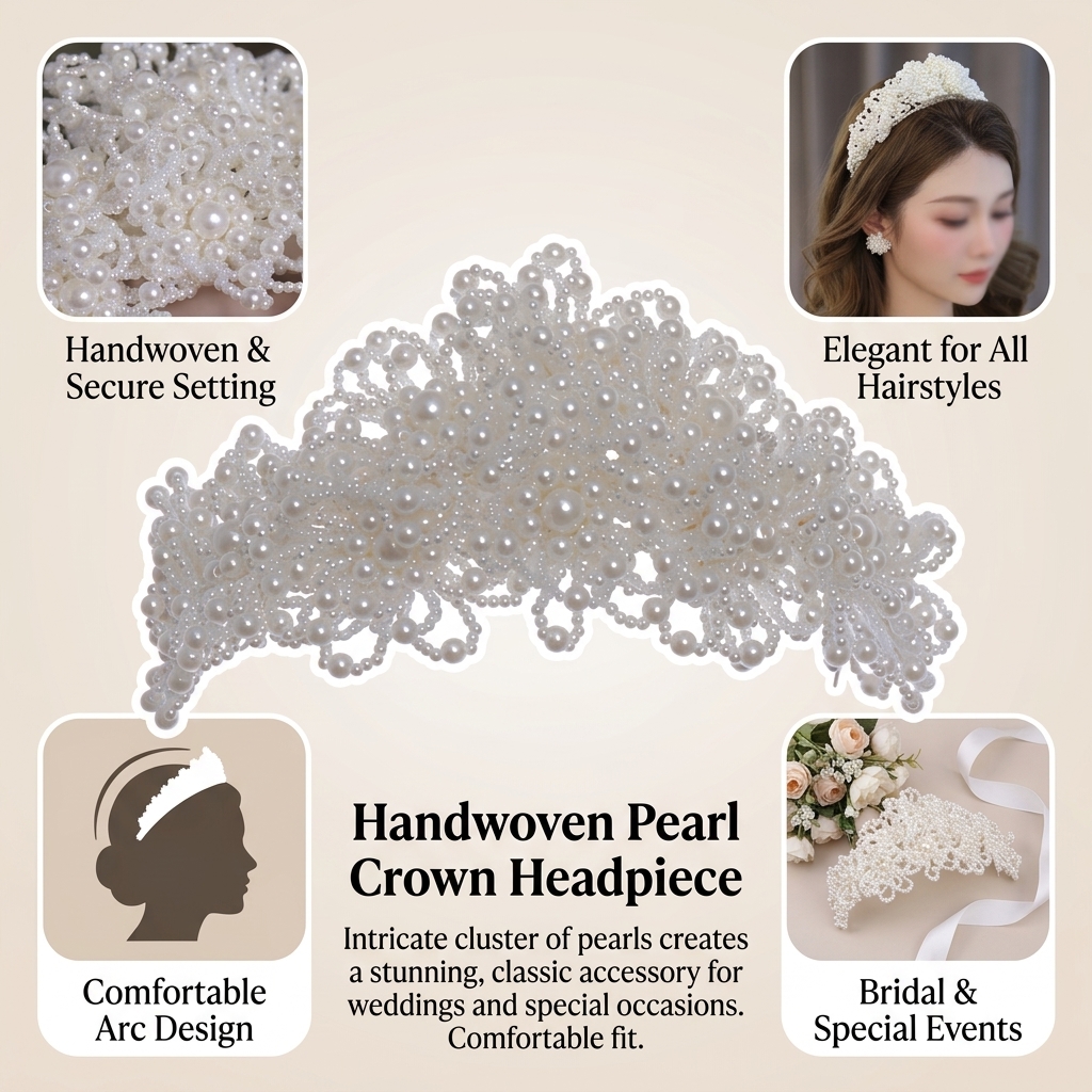 Pearl Crown Headpiece For Wedd - Event Suppliers บทวิจารณ์และราคา